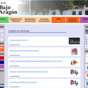 Visitamos la web del IES Bajo Aragón de Alcañiz