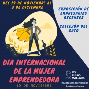 El IES “Lucas Mallada”, de Huesca, celebró el Día de la Mujer Emprendedora e inaugura su exposición hasta el 3 de diciembre