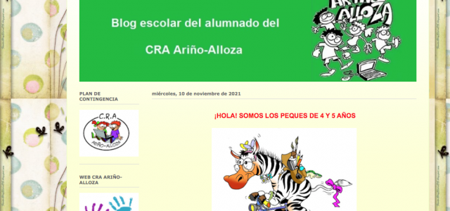 Os presentamos Arilloza, el blog del CRA Ariño-Alloza