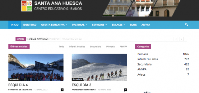¡Cómo nos gusta la web del Colegio Santa Ana de Huesca!