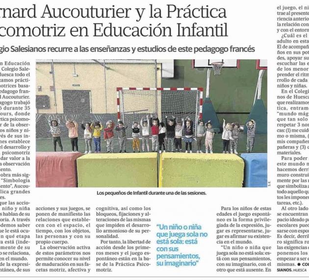 El Colegio Salesianos de Huesca sigue las enseñanzas de Bernard Aucoutourier