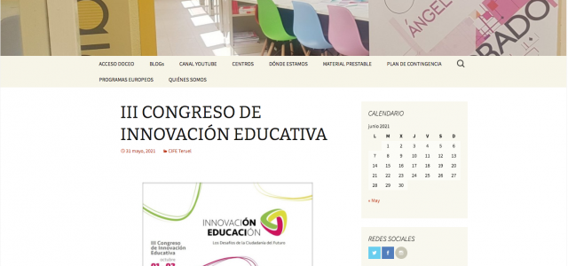 Esta semana visitamos la web del Centro de profesorado Ángel Sanz Briz de Teruel