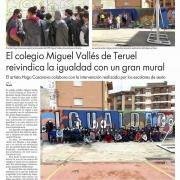 El colegio público Miguel Vallés de Teruel reivindica la igualdad con un gran mural