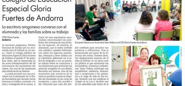 Irene Vallejo visita el CEE Gloria Fuertes
