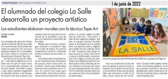 El alumnado del colegio La Salle de Teruel desarrolla un proyecto artístico