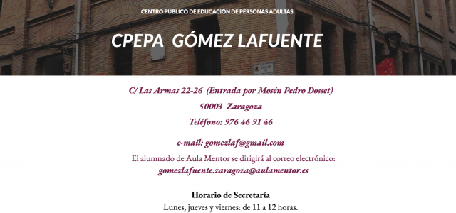 Visitamos la web del CPEPA Gómez Lafuente