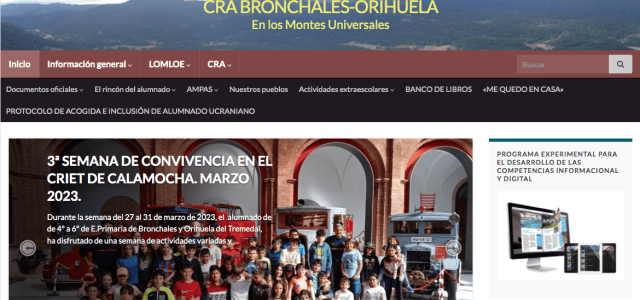 Visitamos la web del CRA “Bronchales – Orihuela”