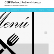 La web del CEIP “Pedro J. Rubio”, de Huesca tiene un menú… apetitoso