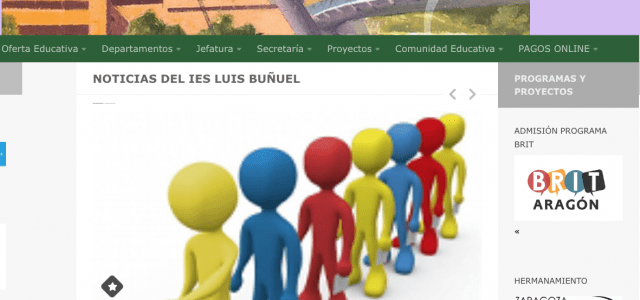 Hoy, os recomendamos la web del IES Luis Buñuel