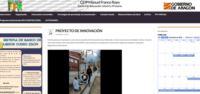 Visitamos la web del CEIP Manuel Franco Royo